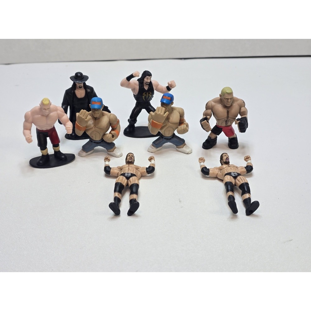 WWE WWF Wrestling Various Mini Figures Lot of 11 Assorted Wrestlers